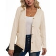 thumbnail image 1 of BXJX Womens Jacquard jacket- Open Front Lapel Button Down Fall Trendy Outwear 2025 Beige Size S, 1 of 6
