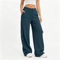 thumbnail image 1 of BXJX Womens Sweatpants, Straight Leg Running Elastic Waist Casual Athletic Pants with Pockets Navy Size S, 1 of 9