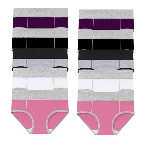 BXJX Womens Underpants 10 Packs Cotton High Waisted Hip Lifting Plus Size Seamless Underwear Underpants Hot Pink Size 2XL