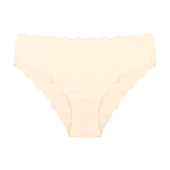 BXJX Womens Underwear Briefs, Seamless Low Waist Daily Brief Panties for Ladies Beige Size L