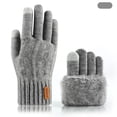 thumbnail image 1 of BXJX Womens Winter Gloves, Thermal Knitted Casual Stretchable Ladies Gloves Gray Size Free Size, 1 of 3