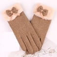 thumbnail image 1 of BXJX Womens Winter Gloves, Warm Fashion Fleece Lined Windproof Ladies Cycling Gloves Coffee Size Free Size, 1 of 2