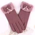thumbnail image 1 of BXJX Womens Winter Gloves, Warm Fleece Lined Windproof Fashion Ladies Cycling Gloves Pink Size Free Size, 1 of 2