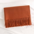 thumbnail image 1 of BXJX Womens Winter Scarf, Casual Long Thermal Soft Scarf Shawl for Gift Orange Size Free Size, 1 of 3