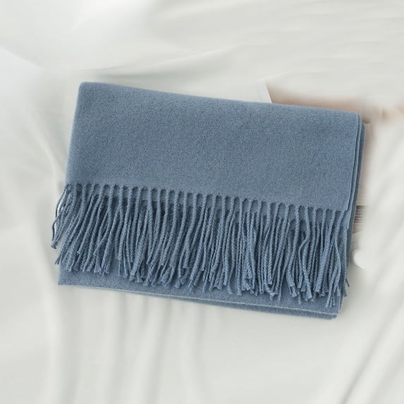 BXJX Womens Winter Scarf, Soft Long Warm Gift Scarf Shawl for Cold Weather Light Blue Size Free Size