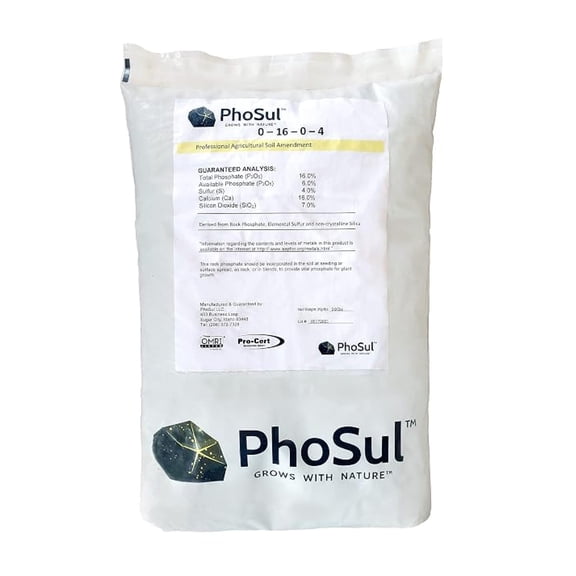 BXRC Granular Rock Phosphate with Added Sulphur 0-8-0, 50lb Bag