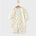 thumbnail image 1 of BXSRUTA Baby Long Sleeve Jumpsuit Soft Breathable Summer Animal Print Romper for Newborn Infant, 1 of 4