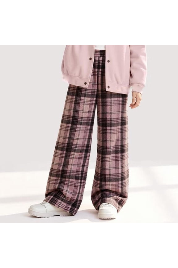 Girls Boys Flare Leg Pants Soft Stretchy High Waisted Casual Bell Bottoms Everyday Wear Loose Fit for Ages 4-15 Years