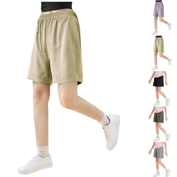 BXSRUTA Girls Quick Dry Running Shorts Polyester Lightweight Sports Activewear Summer Outdoor Bottoms