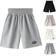 thumbnail image 1 of BXSRUTA Girls' Summer Shorts Comfortable Breathable Polyester Casual Everyday Shorts for Kids, 1 of 4