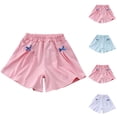 thumbnail image 1 of BXSRUTA Girls' Sun Protection Quick Dry Shorts, Elastic Waist Loose Fit Breathable, Summer Daily Wear, 1 of 4