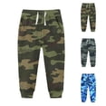 thumbnail image 1 of BXSRUTA Kids Casual Sports Sweatpants with Pockets Elastic Waistband Drawstring Thickened Fleece Lined Joggers for Boys Girls Everyday Wear, 1 of 4