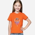 thumbnail image 1 of BXSRUTA Kids Short Sleeve Printed Round Neck T-Shirt, Soft Breathable Casual Top for Boys Girls Ages 3-15, 1 of 8
