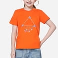thumbnail image 1 of BXSRUTA Kids Short Sleeve Printed Round Neck T-Shirt, Soft Breathable Casual Top for Boys Girls Ages 3-15, 1 of 8