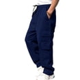 thumbnail image 1 of BXSRUTA Men's Multi Pocket Cargo Pants Loose Fit Straight Leg Casual Work Pants with Quick Dry Breathable Fabric S-3XL, 1 of 5