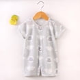 thumbnail image 1 of BXSRUTA Newborn Baby Onesie Short Sleeve Cotton Romper Soft Breathable Infant Clothes Summer Everyday Wear Snap Closure, 1 of 4