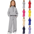 thumbnail image 1 of BXSRUTA Teen Girls 2 Piece Outfit Sweatshirt Sweatpant Tracksuit Casual Fashion Set, 1 of 7