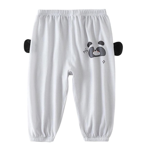 BXSRUTA Toddler Cotton Jogger Pants with Cute Bear Print Elastic Waist and Ankles for Boys and Girls