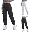 thumbnail image 1 of BXSRUTA Women's Elastic Waistband Workload Pants with Pockets Straight Leg Comfy Casual Trousers, 1 of 5