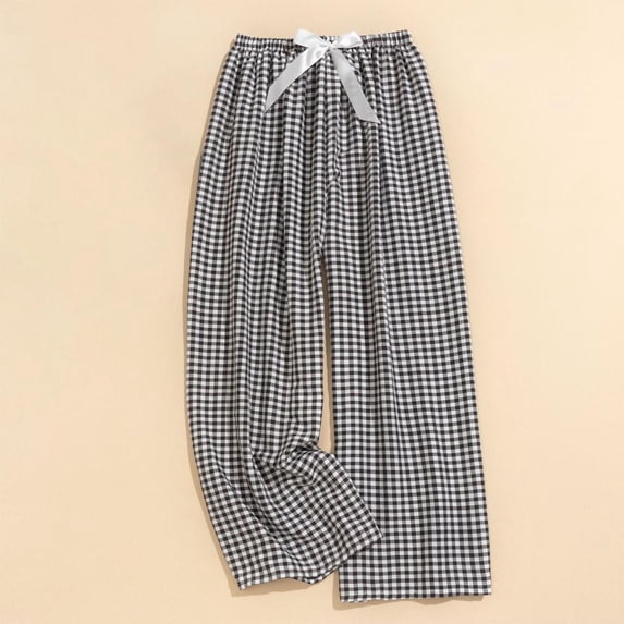 BXSRUTA Women's High Rise Elastic Waist Wide Leg Pants Comfy Casual Breathable Lounge Palazzo Pants
