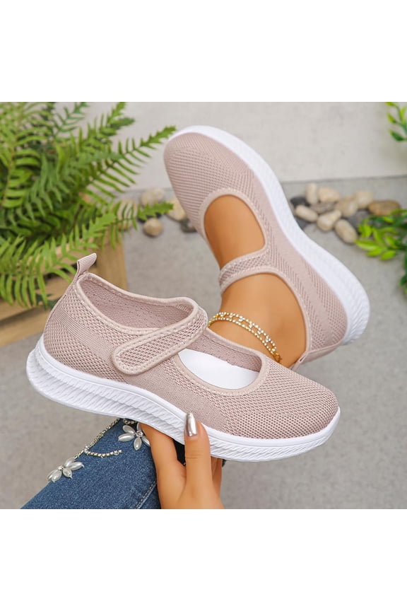 Women's Plus Size Breathable Mesh Wedge Heel Casual Mary Jane Shoes Spring Summer Comfortable Walking