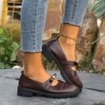 thumbnail image 1 of BXSRUTA Womens Plus Size Mary Jane Shoes Metal Buckle Comfortable Casual Sandals Spring Summer, 1 of 8