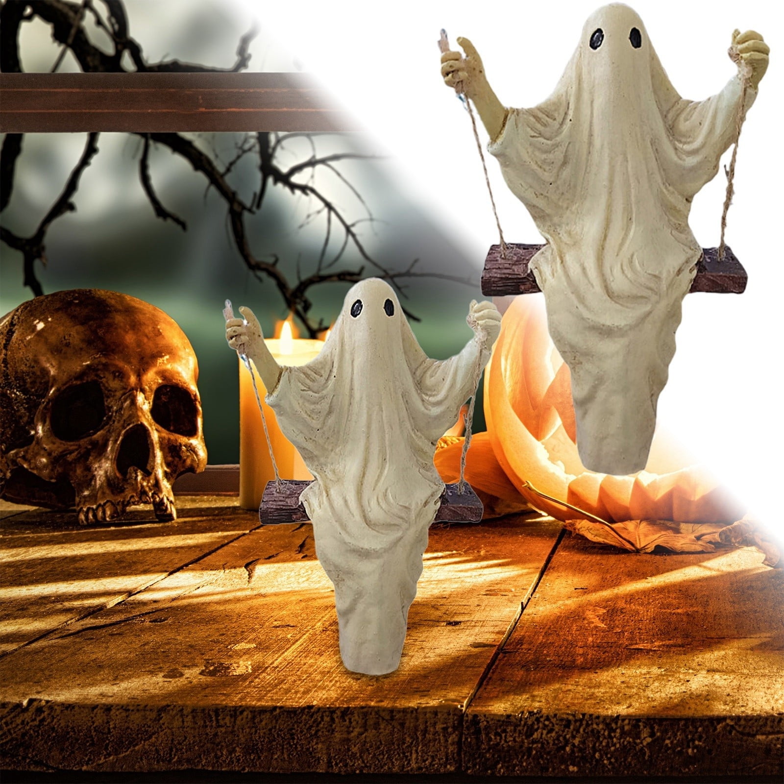 BXUIDJG Halloween Resin Statues Used For Desktop Decorations Or Outdoor