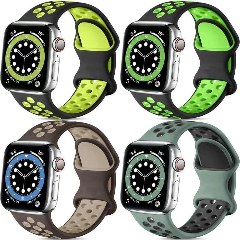 BXUXOHS 1-4Pack Nike Silicone Sport Band for Apple Watch Bnads
