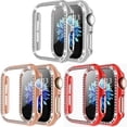 thumbnail image 1 of BXUXOHS (1Pack/3Pack) Bling Cover for Apple Watch Case 41mm 40mm 38mm 42mm 44mm 45mm Women Shockproof Hard PC Full Tempered Glass Diamond Bumper Case Accessories for iWatch Series 8 7 SE 6 5 4 3 2 1, 1 of 11