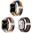 thumbnail image 1 of BXUXOHS (1Pack/3Pack) Braided Solo Loop Band for Apple Watch 44mm 40mm 38mm 45mm 49mm 42mm 41mm Elastic Adjustable Sport Loop Nylon Bands Wristbands Strap for iWatch Series Ultra 8 7 SE 6 5 4 3 2 Nike, 1 of 16