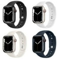 thumbnail image 1 of BXUXOHS (1Pack/4Pack) Silicone Sport Band for Apple Watch 40mm 41mm 42mm 38mm 44mm 45mm 49mm for Women Men, Elastic Adjustable Silicone Strap Wristbands for iWatch Screen Ultra 8 7 6 5 4 3 2 1 Nike, 1 of 11