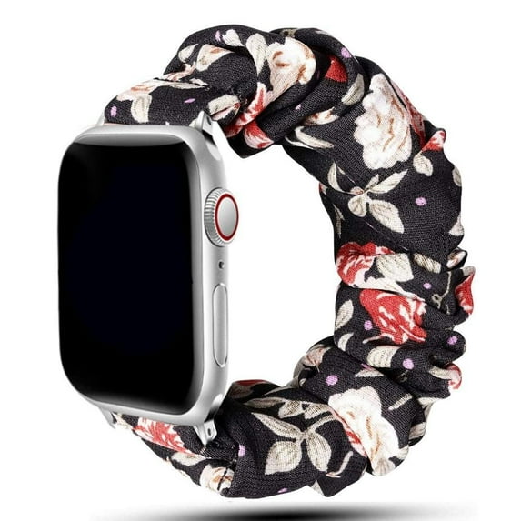 BXUXOHS (1Pack/4Pack) Women Scrunchie Band for Apple Watch Bands for 38mm 40mm 41mm 42mm 44mm 45mm 49mm Printed Solo Loop Wristbands Nylon Bands Accessories for iWatch Series 8 7 SE 6 5 4 3 2 1 Nike