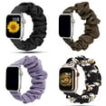 thumbnail image 1 of BXUXOHS (1Pack/4Pack) Women Scrunchie Band for Apple Watch Bands for 38mm 40mm 41mm 42mm 44mm 45mm 49mm Printed Solo Loop Wristbands Nylon Bands Accessories for iWatch Series 8 7 SE 6 5 4 3 2 1 Nike, 1 of 14