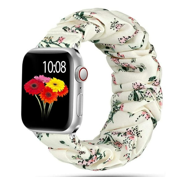 BXUXOHS (1Pack/4Pack) Women Scrunchie Band for Apple Watch Bands for 38mm 40mm 41mm 42mm 44mm 45mm 49mm Printed Solo Loop Wristbands Nylon Bands Accessories for iWatch Series 8 7 SE 6 5 4 3 2 1 Nike