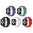 thumbnail image 1 of BXUXOHS 5Pack Silicoen Sport Band for Apple Watch Bands 44mm 45mm 41mm 40mm 38mm 49mm 42mm Women Men, Adjustable  Elastic Wristbands Strap Accessories for iWatch Series Ultra 8 7 SE 6 5 4 3 2 1 Nike, 1 of 12
