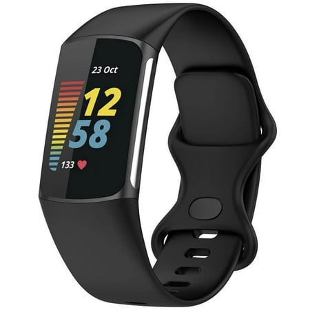 BXUXOHS Band Compatible with Fitbit Charge 5 Bands Women Men, Soft Silicone Adjustable Waterproof Sport Replacement Wristbands Strap for Fitbit Charge 5 / Charge 6 Fitness Tracker
