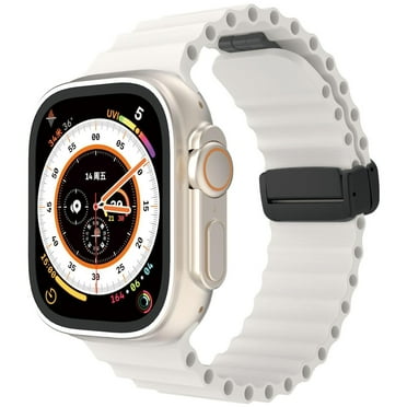 BXUXOHS Compatible with Apple Watch Ocean Band iWatch Series Bands 38mm 40mm 42mm 44mm 45mm 49mm Women Men, Soft Silicone Sport Wristbands Replacement Strap for iWatch Series 9 8 7 SE 6 5 4 3 Ultra 2