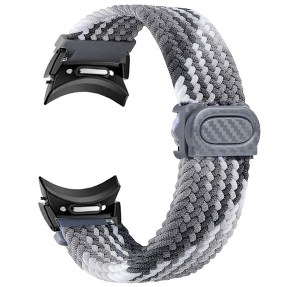BXUXOHS No Gap 20mm Band for Samsung Galaxy Watch 6 5 4 Band 40mm 44mm Watch 5 Pro 45mm/Galaxy Watch 6 classic bands 43mm 47mm /4 classic 42mm 46mm Magnetic Fabric Woven Braided strap for women men