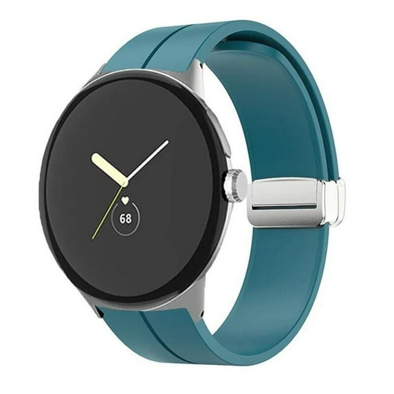 BXUXOHS Magnetic Clasp Band Compatible with Google Pixel Watch 2/1, Soft Silicone Sport Adjustable Watch Bands Replacement Watch Strap for Google Pixel Watch Wristbands Women Men