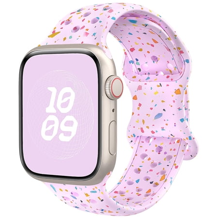 BXUXOHS Silicone Sport Band Compatible with Apple Watch Bands 44mm 40mm 42mm 38mm 45mm 41mm 49mm iWatch Bands Stretchy Breathable Sport Wristband for iWatch Series Ultra 9 8 7 6 SE 5 4 3 nike