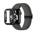 thumbnail image 1 of BXUXOHS Sport Loop for Apple Watch Band with Watch Case 45mm 38mm 44mm 40mm 42mm 41mm Elastic Adjustable Braided Nyoln Strap Wristbands Replacement for iWatch Series 8 7 6 5 4 3 2 1 Nike, 1 of 8