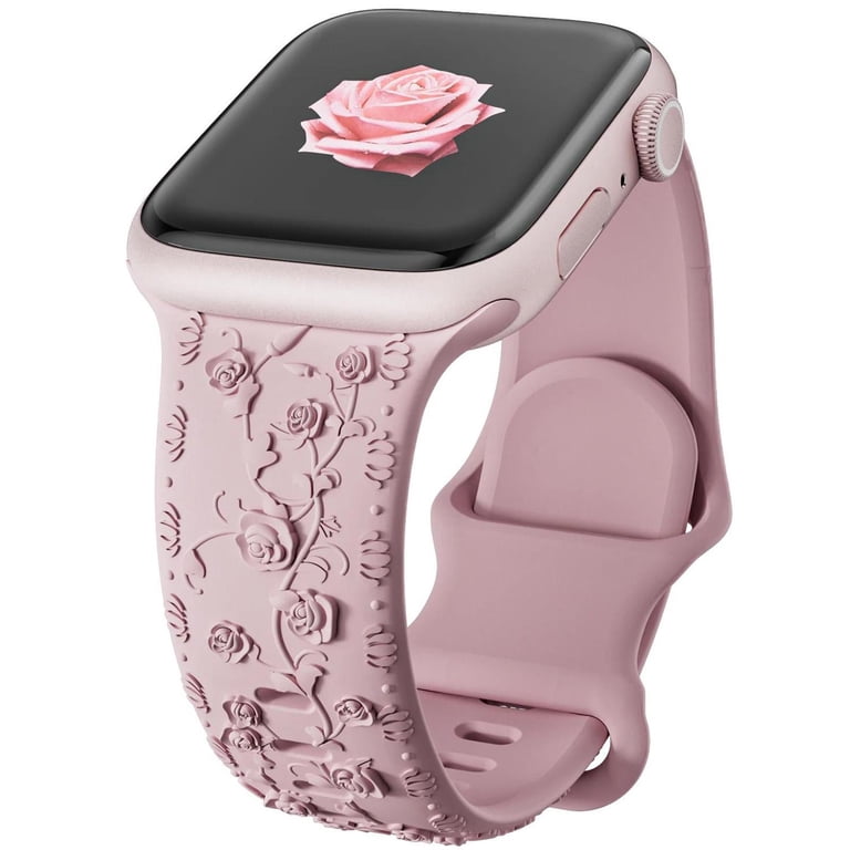 BXUXOHS Women Cute Floral Bands Compatible with Apple Watch  display picture 1