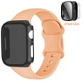 thumbnail image 1 of BXUXOHS iphone Bands Compatible with Apple Watch Band and Case 49mm 45mm 44mm 41mm 40mm Silicone Sport Band for Apple Watch Sereis 9 8 7 6 5 4 3 SE Ultra, 1 of 15