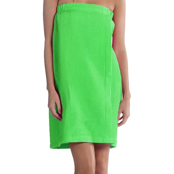 BY LORA Women's Bath Wrap Women's Bath Shower Dress with Adjustable Closure Lightweight Waffle Knee Length Body Wraps for Beach Spa Gym Bath Pool S-XXXL