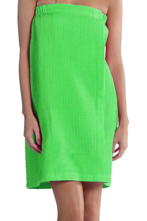 BY LORA Women's Bath Wrap Women's Bath Shower Dress with Adjustable Closure Lightweight Waffle Knee Length Body Wraps for Beach Spa Gym Bath Pool S-XXXL