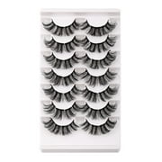 BYB 7 Pairs Fluffy Eyelashes Multi Layered And Crossed For Dramatic Volume