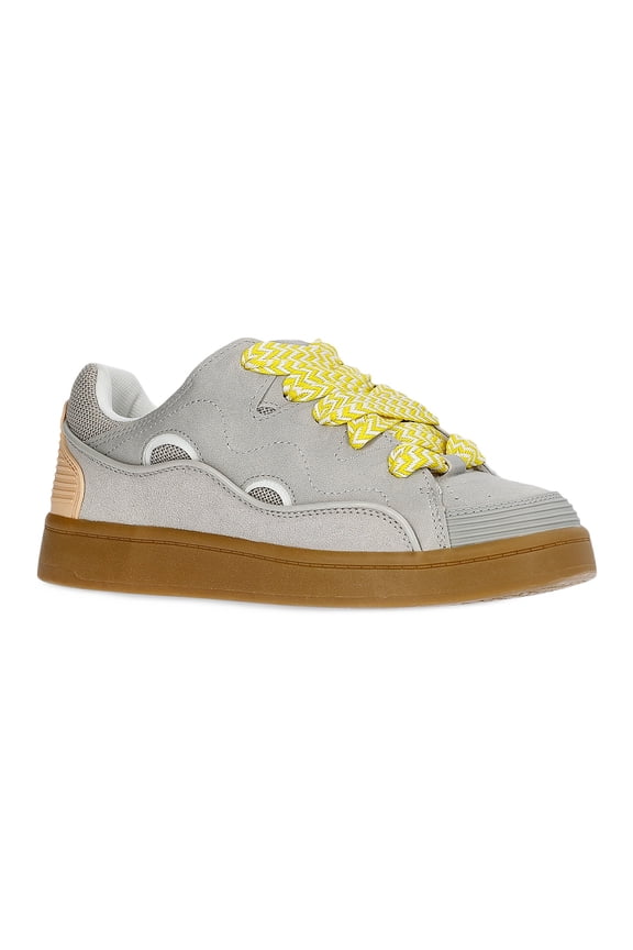 Unisex Lace-Up Chunky Skate Sneakers