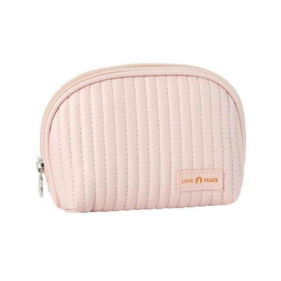 BYB Cute Makeup Bag Mini Cosmetic Pouch For Women Small Quilted Beauty Bag Handy Zipper Pouch