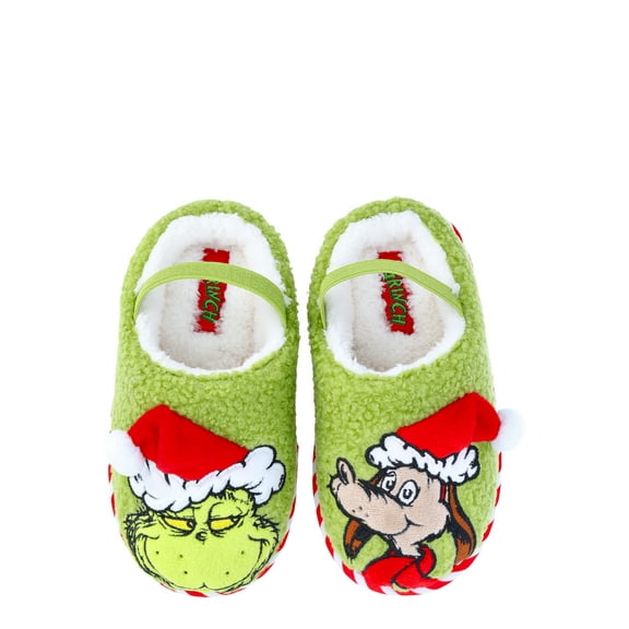Dr. Seuss Kids Grinch Holiday Slippers