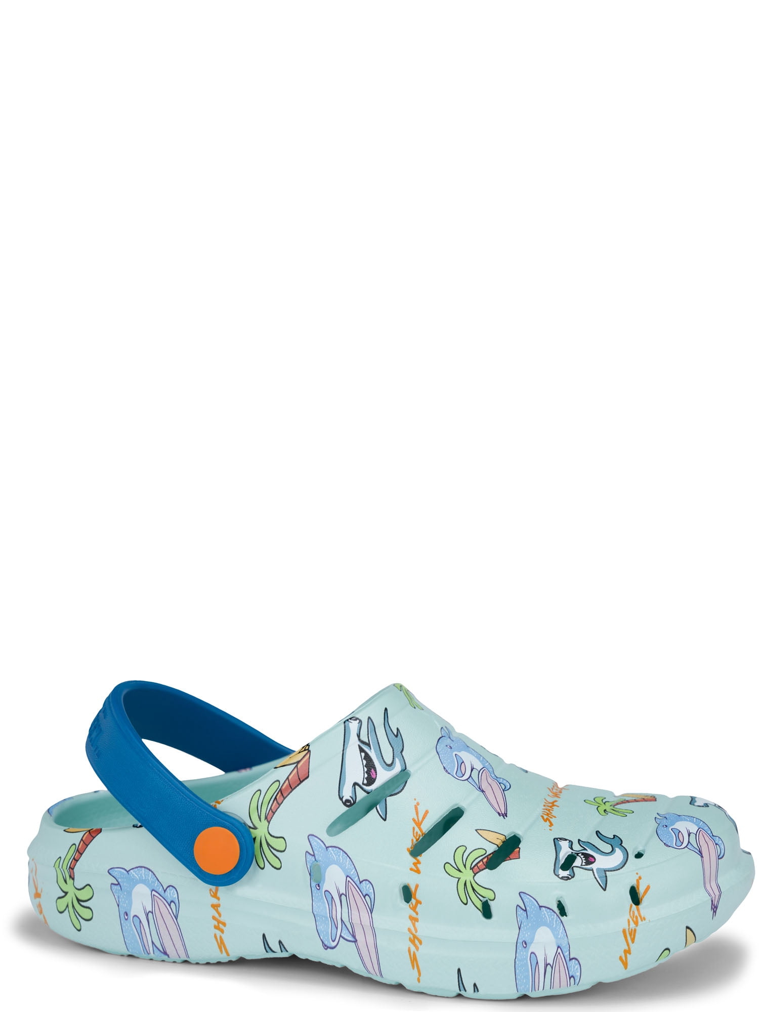 Rugged Shark Little & Big Boys Shark Week Eva Clogs